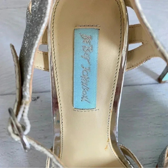 Betsey Johnson Glittery Heels Sz 8.5 - Picture 10 of 11